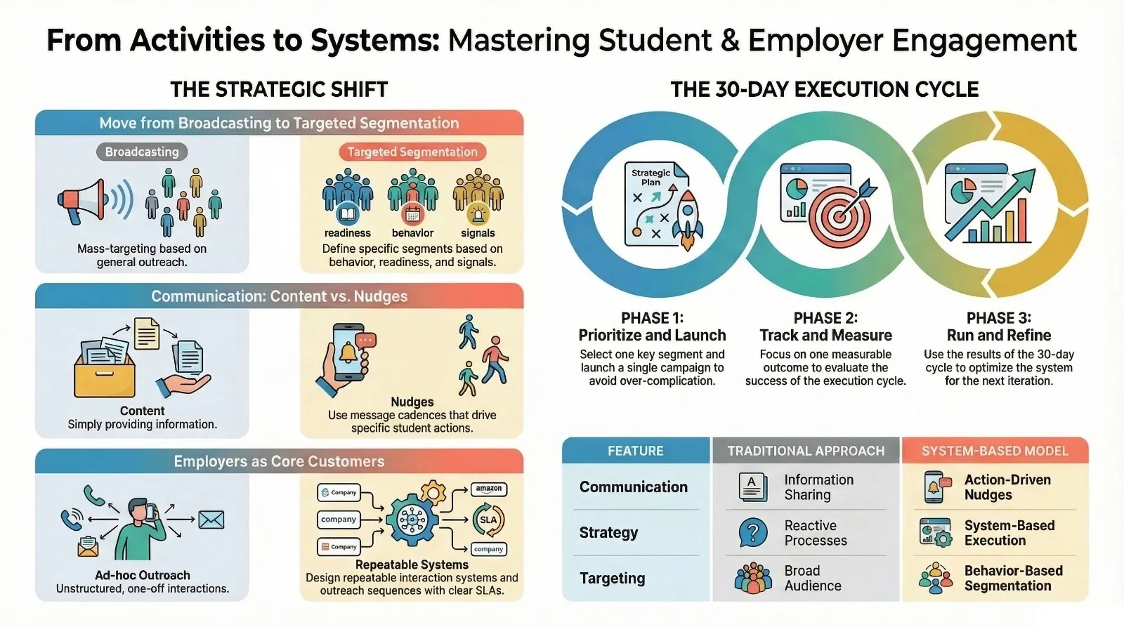 Student Engagement & Industry Linkages — session infographic