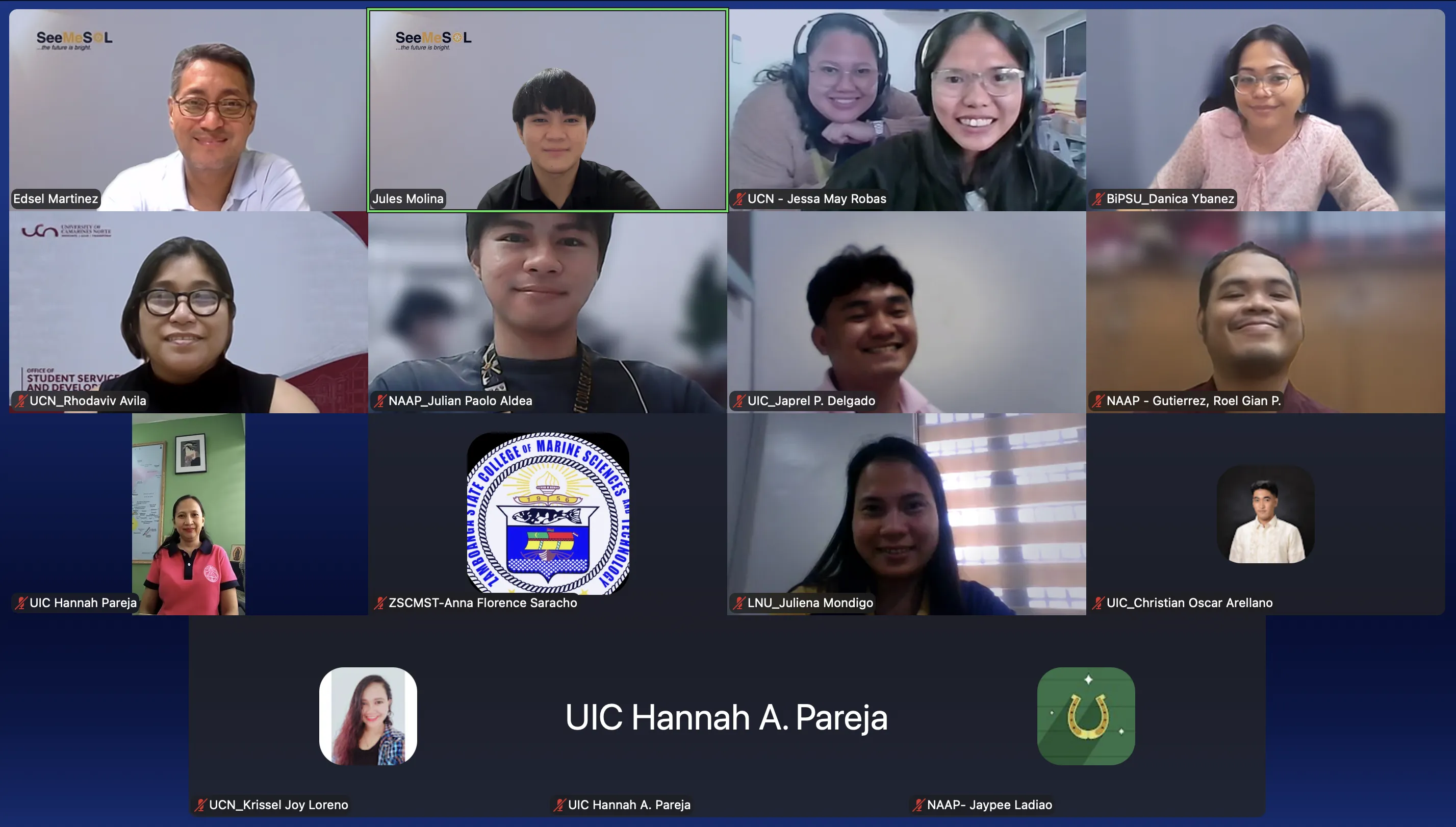 Participants from the second CSFC batch joining a virtual training session